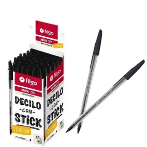 FILGO BOLIGRAFO STICK 026 NEGRA x 1u